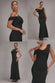 LACE COWL ONE SHOULDER SCUBA CREPE MAXI DRESS BY GODDIVA DR5093