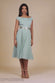 Cowl Neck Pleated Midi Dress DR4501