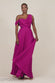 Cowl Neck One Shoulder A Line Chiffon Maxi Dress DR4506