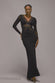 Front Crossover Lurex Split Maxi Dress DR4631