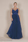 Sleeveless Pleated A Line Lurex Maxi Dress DR4494