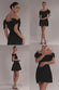 BARDOT PLUNGE NECK BOW SLEEVE SKATER MINI DRESS DR5125