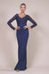 Scalloped Lace & Scuba Maxi Dress DR2449C