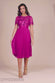 Embroidered Top Chiffon Pleated Midi DR3802