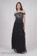 Scallop Sequin Embroidered Bardot Tiered Ruffles Maxi Dress DR3742