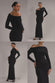 OFF SHOULDER GATHERED PANEL SOFT TOUCH MAXI DRESS BY GODDIVA DR5087