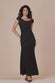 Sparkle Lurex Cowl Neck Off The Shoulder Maxi Dress DR4699