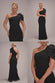 One Shoulder Puffed Satin Sleeve Evening Maxi Dress DR4640