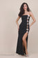 Bow Embellished Strapless Mermaid Maxi Dress DR4422