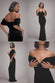 OFF THE SHOULDER DEEP PLUNGE VELVET MAXI DRESS DR4692
