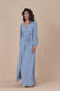 Sustainable Front Split Wrap Style Chiffon Maxi Dress DR4314BBS