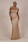 Sequin Cowl One Shoulder Maxi Dress DR4020
