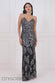 CROSS BACK DIAMONTE STRAP SEQUIN MAXI DR4009