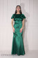 Satin Flutter Sleeve Mermaid Maxi Dress DR3954