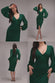 Scuba & Chiffon Balloon Sleeve Wrap Midi Dress DR4933