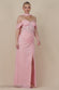 Scalloped Lace & Chiffon Winged Corset Bodice Maxi Dress DR4397