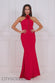 CORSAGE AND PEARLS RACER NECK SCUBA CREPE MAXI DRESS DR4053