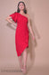 Waterfall Sleeve Wrap Midi Dress DR3990