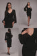 Scuba & Chiffon Balloon Sleeve Wrap Midi Dress DR4933