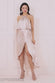 Satin Viscose Front Wrap Midi Dress DR4002