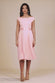 Cowl Neck Pleated Midi Dress DR4501