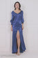 Front Split Shirred Sleeve Hem Maxi DR3862