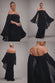 STRAPLESS MAXI DRESS WITH PLEATED CHIFFON CAPE DR4832