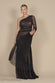Gathered One Sleeve Angel Wing Mermaid Maxi Dress DR4593