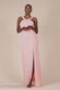 Halterneck Thigh Split Chiffon Maxi Dress DR4610