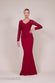 Scalloped Lace & Scuba Maxi Dress DR2449C