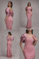 Off Shoulder Back Satin Bow Scuba Maxi Dress DR4708