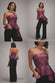 Boob Tube Jacquard Top With Asymmetric Peplum Frill T251