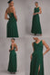 CHIFFON COWL TWISTED ROPE STRAP LACE-UP FLARED MAXI DRESS DR4937