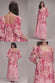 FLORAL PRINT SHIRRED BACK A LINE MAXI DRESS BY GODDIVA DR5132