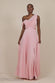 Cowl Neck One Shoulder A Line Chiffon Maxi Dress DR4506