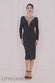 Disco Cowl Back Midi With Fishnet Insert Dress DR4073