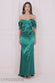 Off Shoulder Satin Maxi Dress With V Neck Dress DR3923