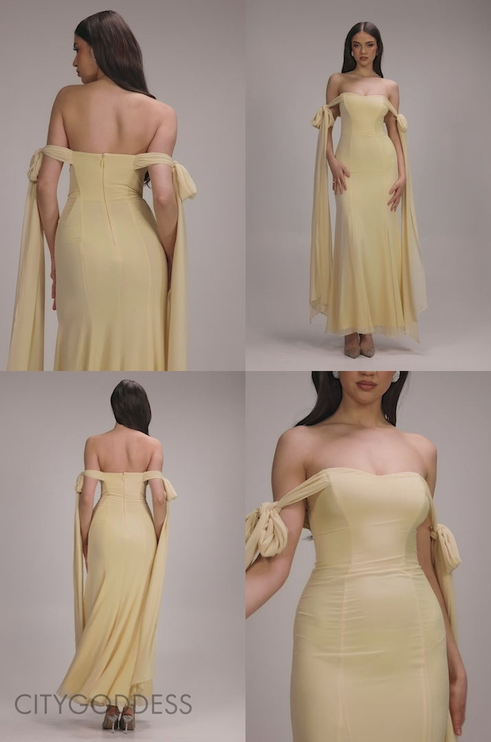 Multiway Cape Chiffon Sweetheart Maxi Dress DR4848