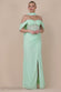 Scalloped Lace & Chiffon Winged Corset Bodice Maxi Dress DR4397