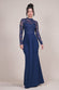 Sequin & Mesh Bodice Scuba Maxi Dress DR4391
