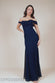 Chiffon Bardot Cowl Neck Maxi Dress DR2781A