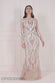 Flame Patterned Sequin Long Sleeve Maxi Dress DR3486