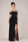 Off Shoulder Hotfix Diamante Wing Velvet Maxi Dress DR4484