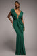 Cowl Plunge Draped Mermaid Maxi Dress DR4879