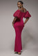 Off The Shoulder 3D Puffed Sleeve Sweetheart Maxi Dress DR4637