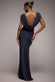 Cowl Plunge Draped Mermaid Maxi Dress DR4879