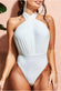 Deep Plunge Halter Neck Swimsuit With High Leg SW100