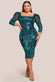 Square Neck Scalloped Lace Midi Dress DR4124PLUS