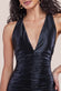 Multi-Tied Satin Gathered Ring Maxi Dress DR4417