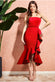 Bow Bandeau Midi With Ruffles DR3615